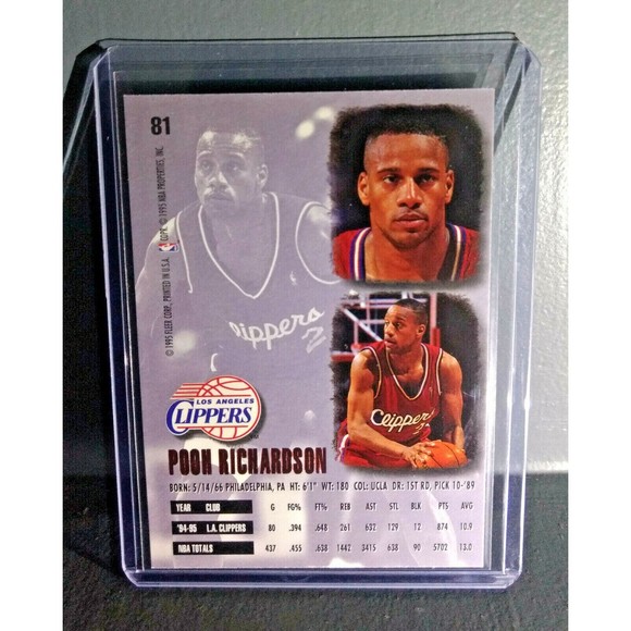 1995-96 Pooh Richardson Fleer Ultra #81 Basketball Card - Picture 2 of 2